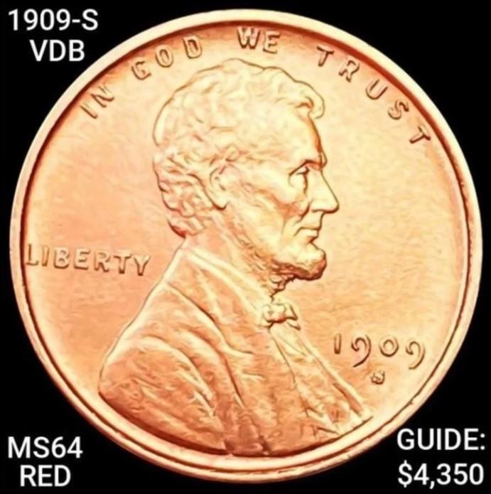 1909-S VDB Lincoln Wheat Cent CHOICE BU RED (1 of 2)