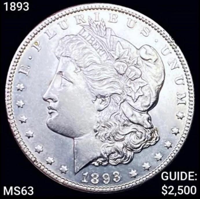 1893 Morgan Silver Dollar CHOICE BU (1 of 2)