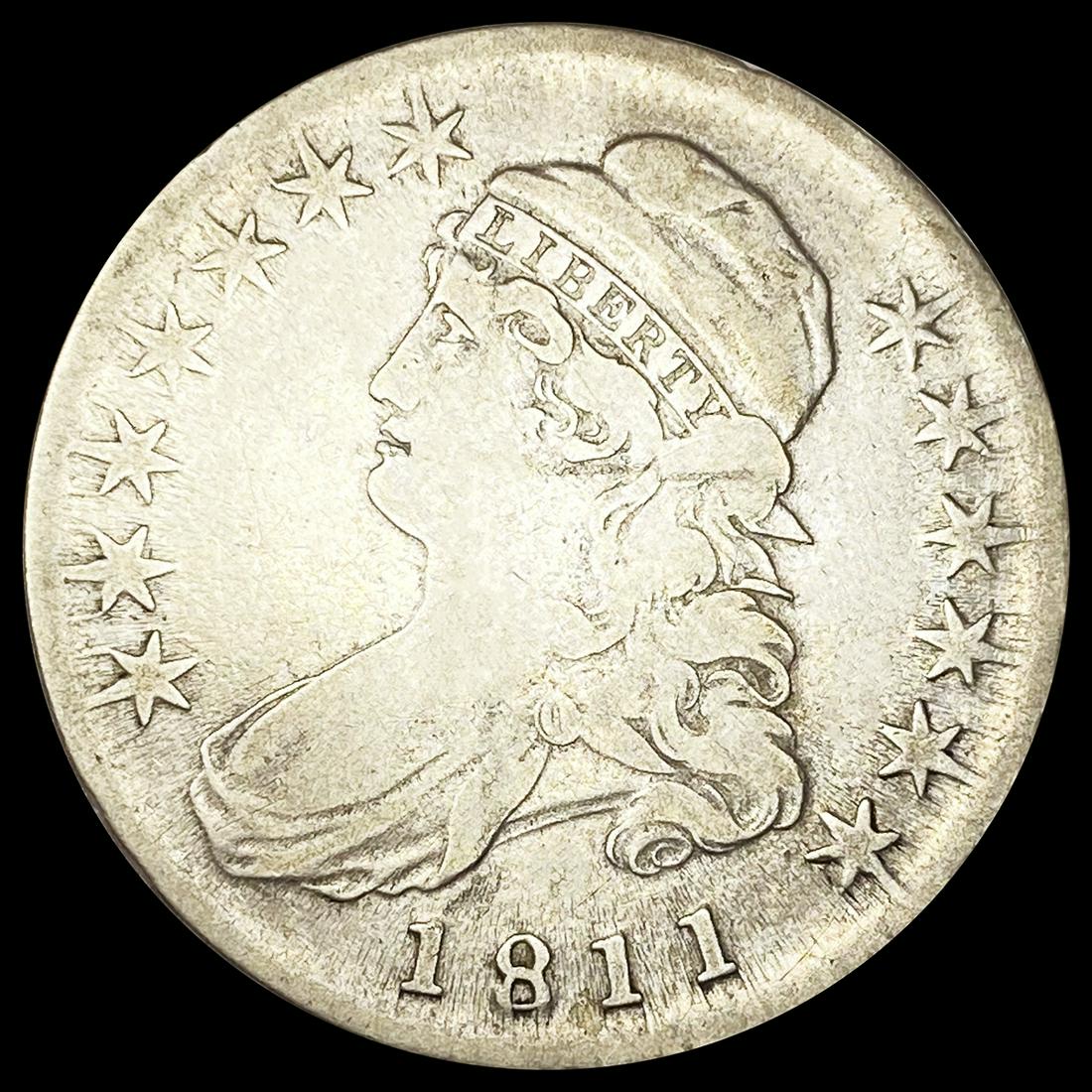 1811 Sml 8 Capped Bust Half Dollar LIGHTLY CIRC (1 of 2)