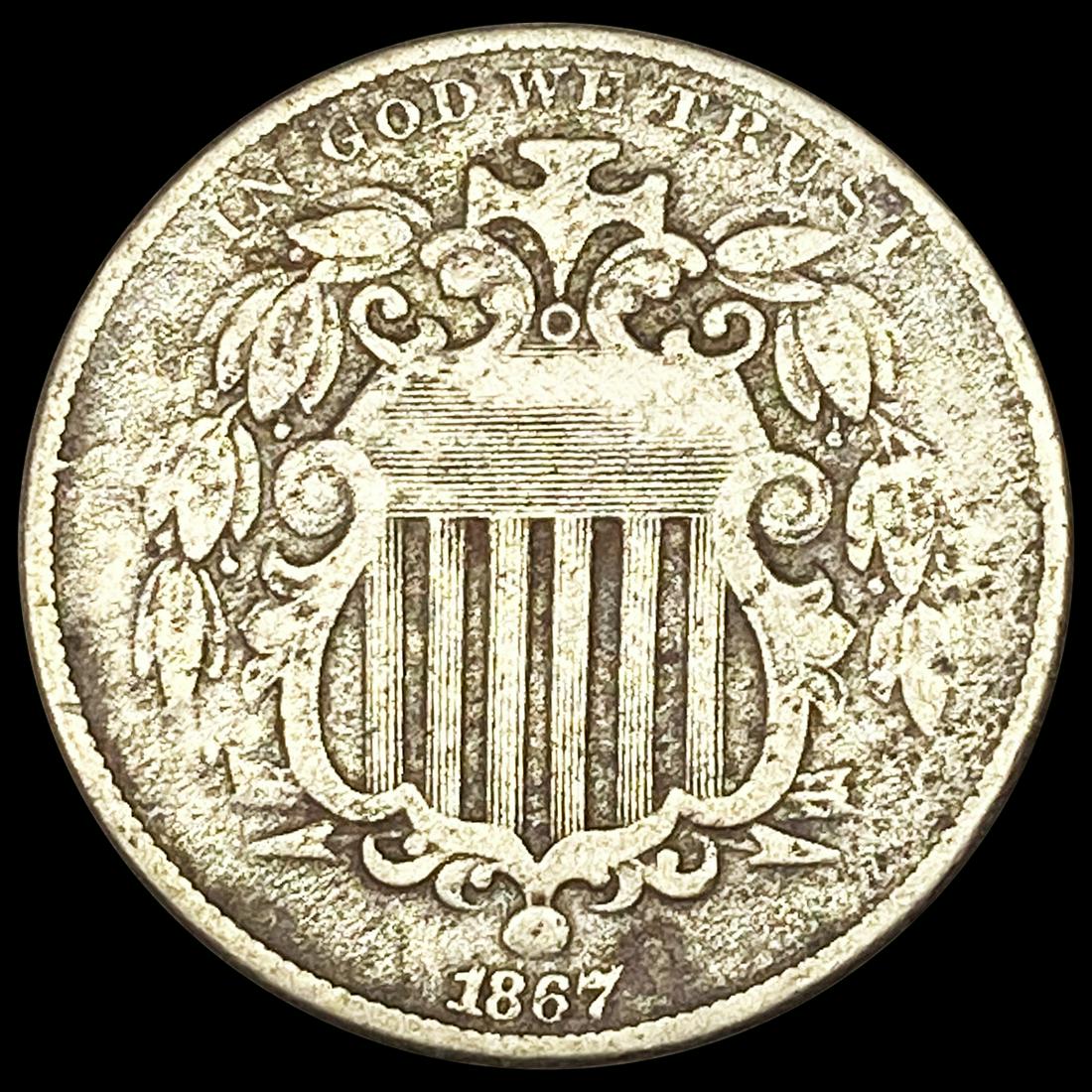1867 Shield Nickel LIGHTLY CIRCULATED (1 of 2)