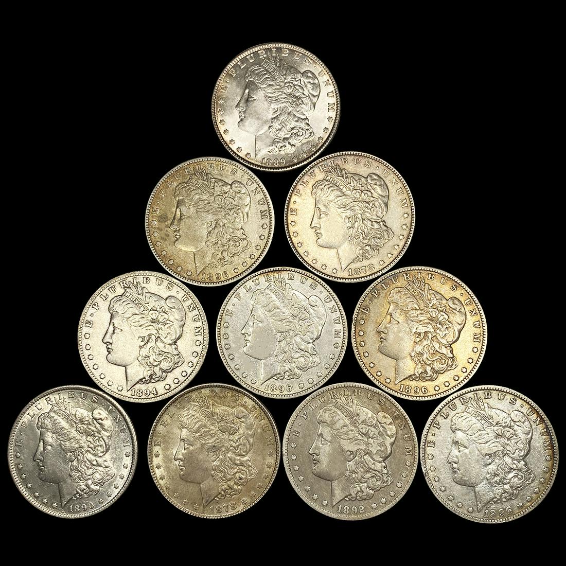 (10) Morgan Silver Dollars CLOSELY UNCIRCULATED (1 of 2)