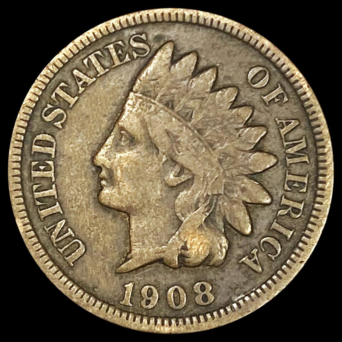 1908-S Indian Head Cent NEARLY UNCIRCULATED (1 of 2)