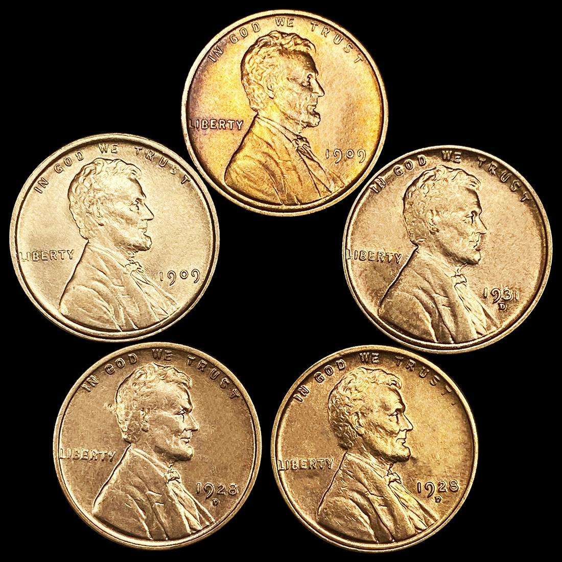 (5) Wheat Cents UNCIRCULATED (1 of 2)