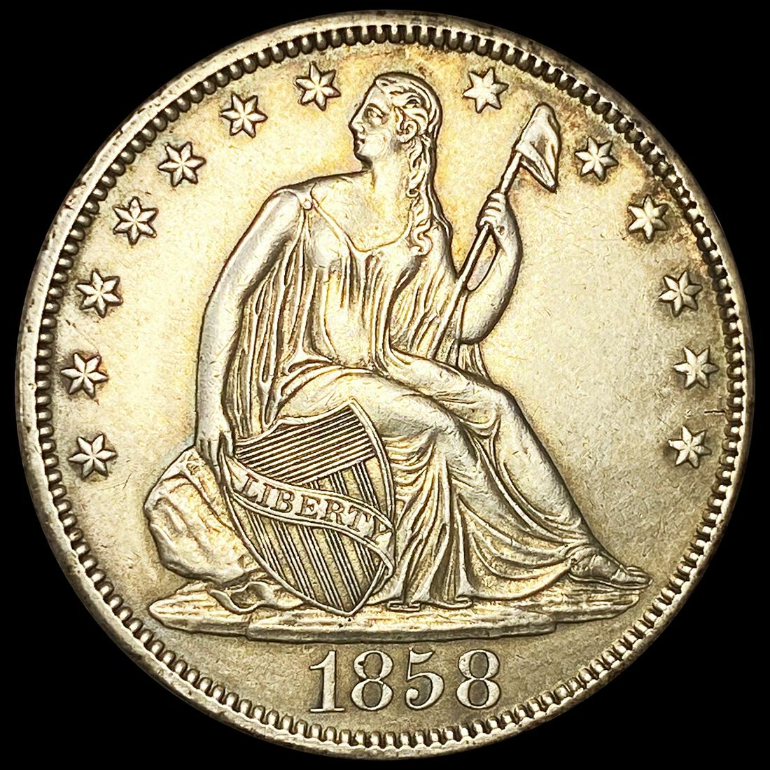 1858-S Seated Liberty Half Dollar UNCIRCULATED (1 of 2)