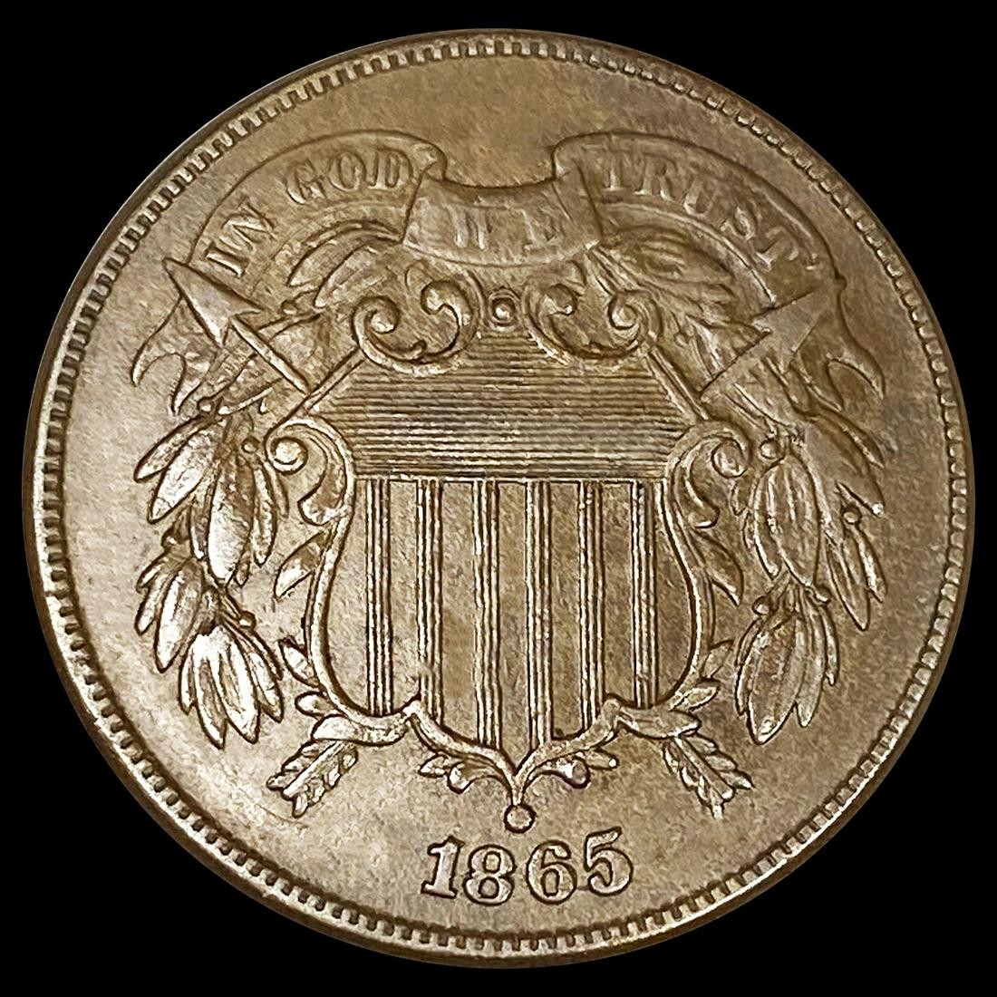 1865 Two Cent Piece CLOSELY UNCIRCULATED (1 of 2)