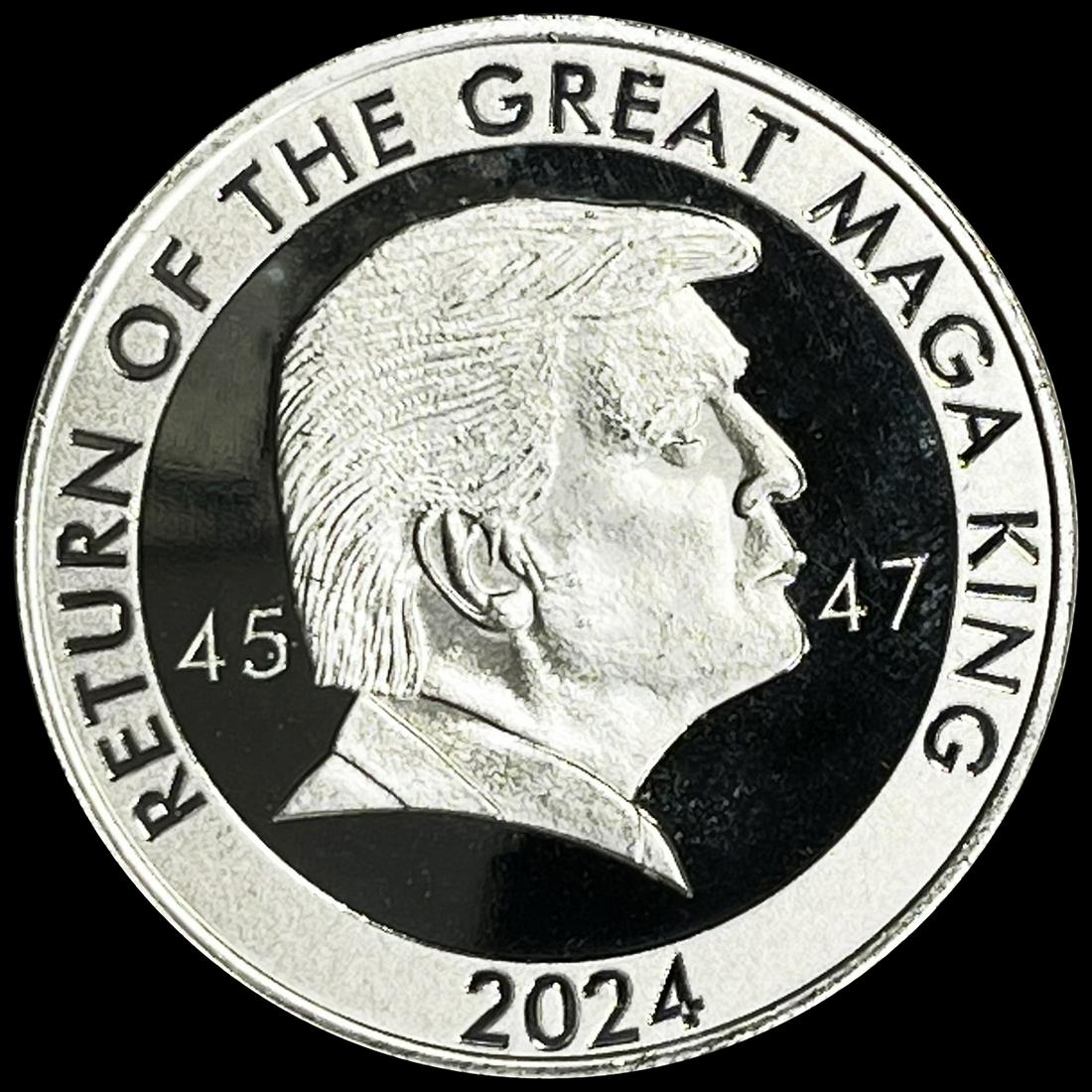Maga Trump 1oz Silver Coin GEM PROOF (1 of 2)