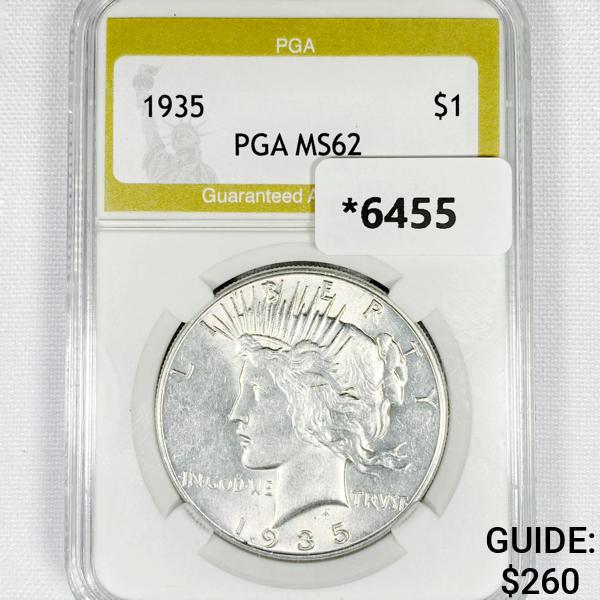1935 Silver Peace Dollar PGA-MS62 (1 of 2)