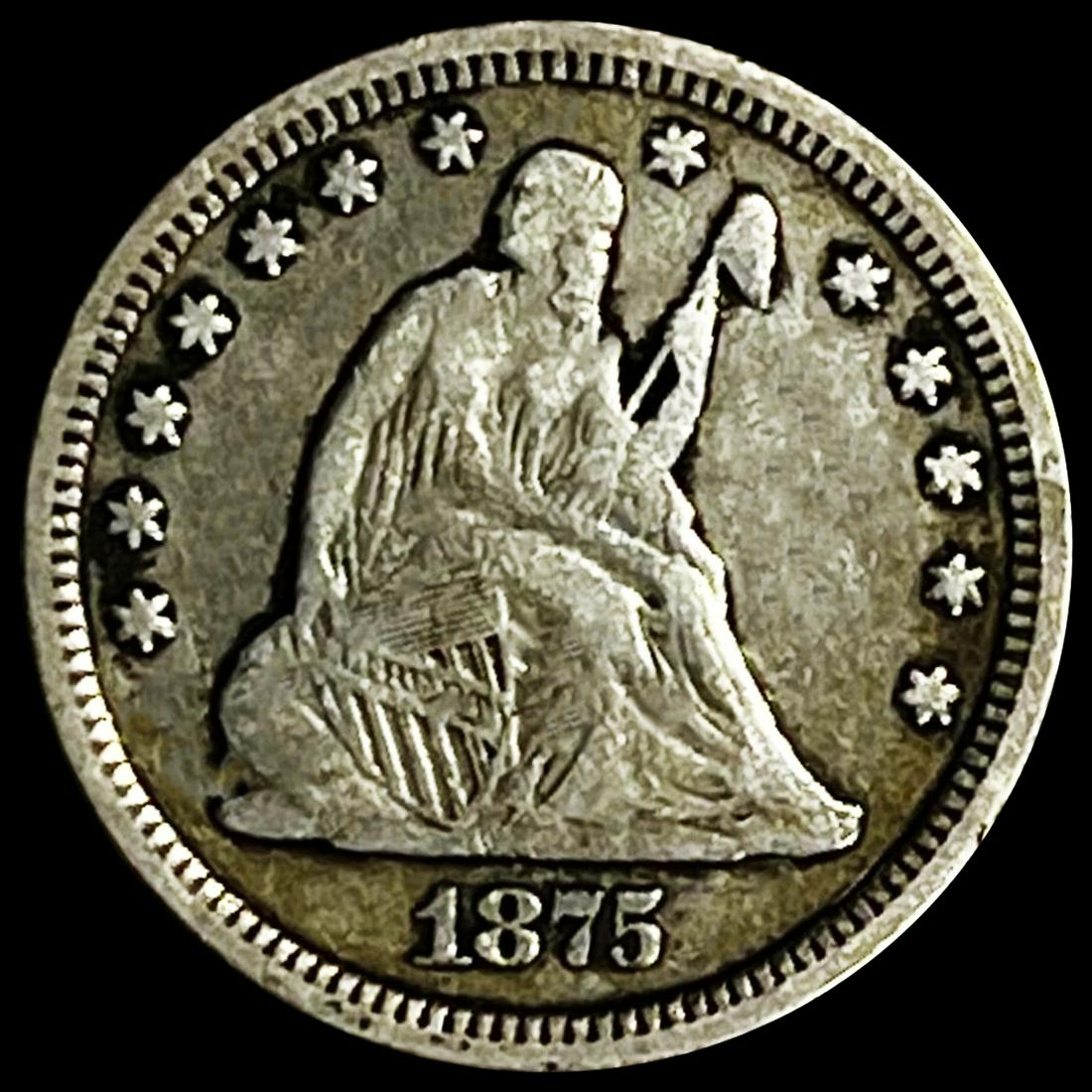 1875 Seated Liberty Quarter LIGHTLY CIRCULATED (1 of 2)