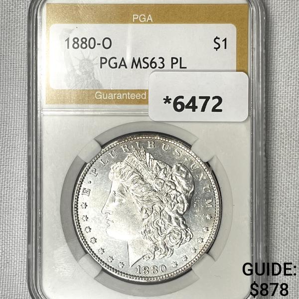 1880-O Morgan Silver Dollar PGA-MS63 PL (1 of 2)