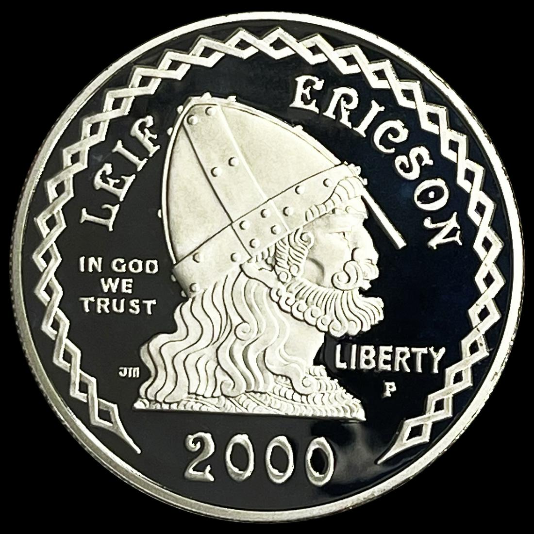 2000 Leif Erickson Silver Dollar GEM PROOF (1 of 2)