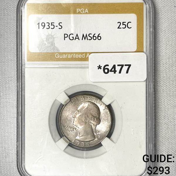 1935-S Washington Silver Quarter PGA-MS66 (1 of 2)