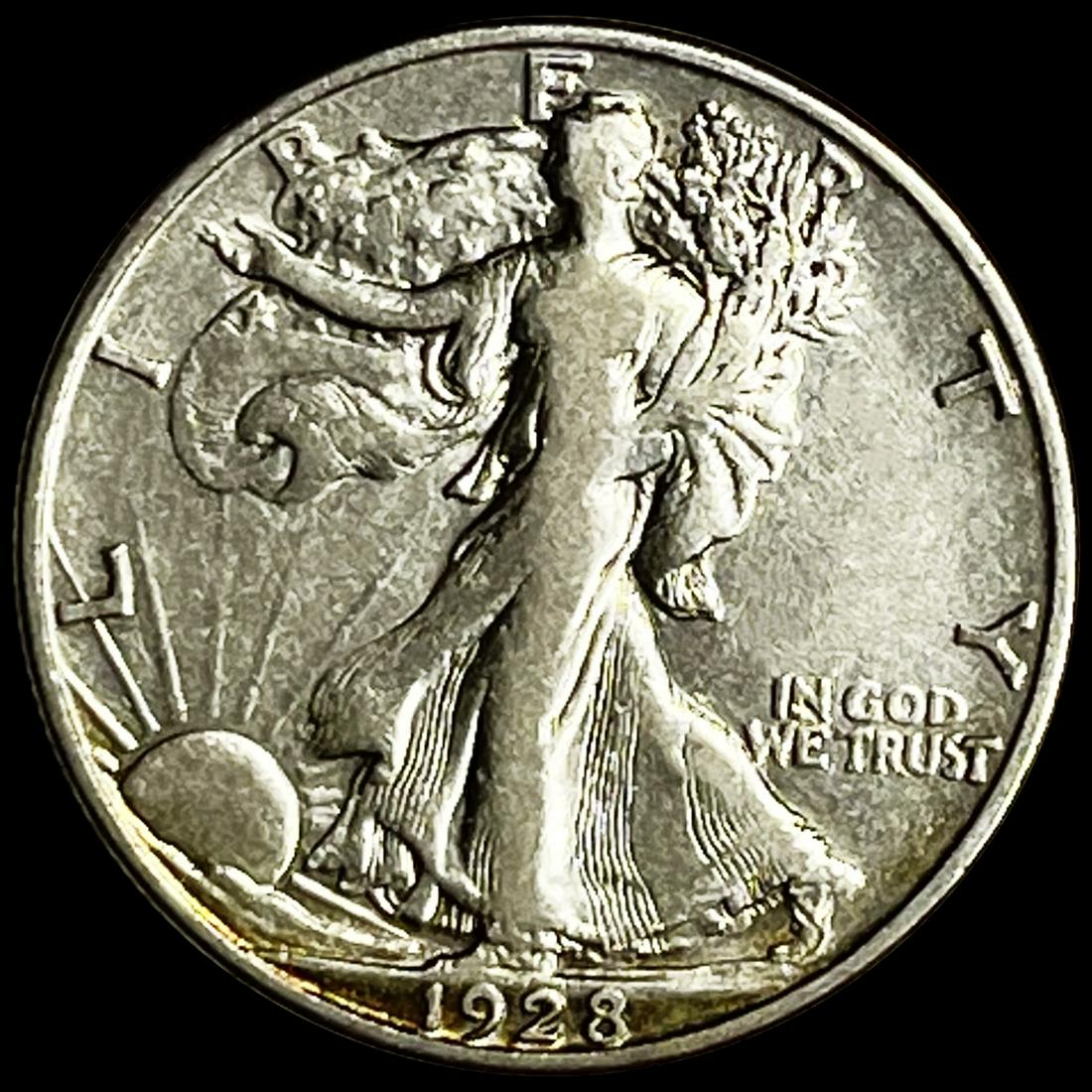 1928-S Walking Liberty Half Dollar NEARLY UNC (1 of 2)