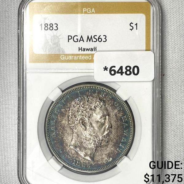 1883 Hawaii Silver Dollar PGA-MS63 (1 of 2)