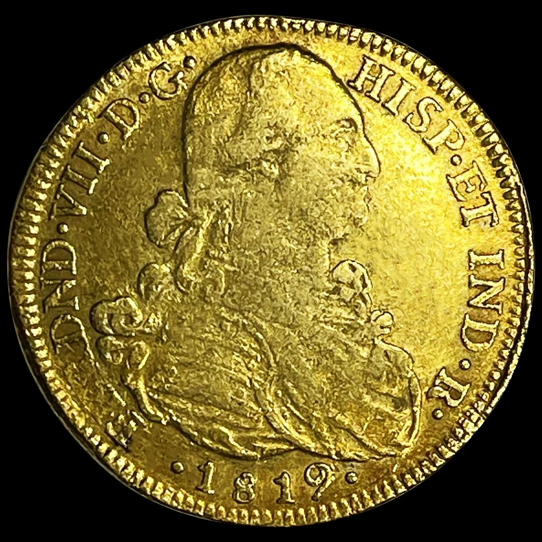 1819-NR Columbia 8 Escudo NICELY CIRCULATED (1 of 2)