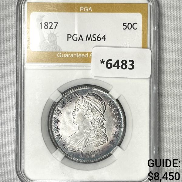 1827 Capped Bust Half Dollar PGA-MS64 (1 of 2)