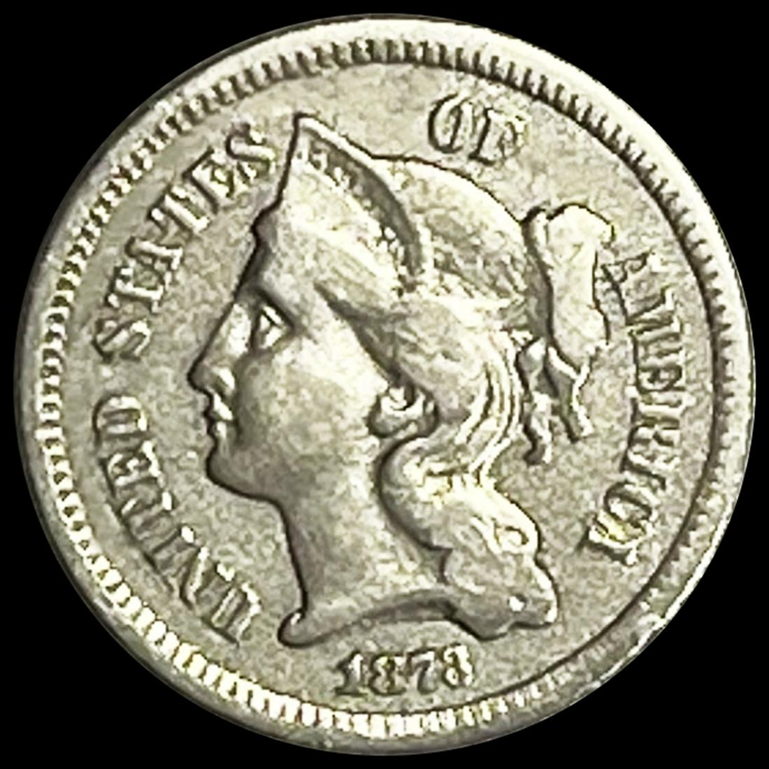 1873 Nickel Three Cent LIGHTLY CIRCULATED (1 of 2)