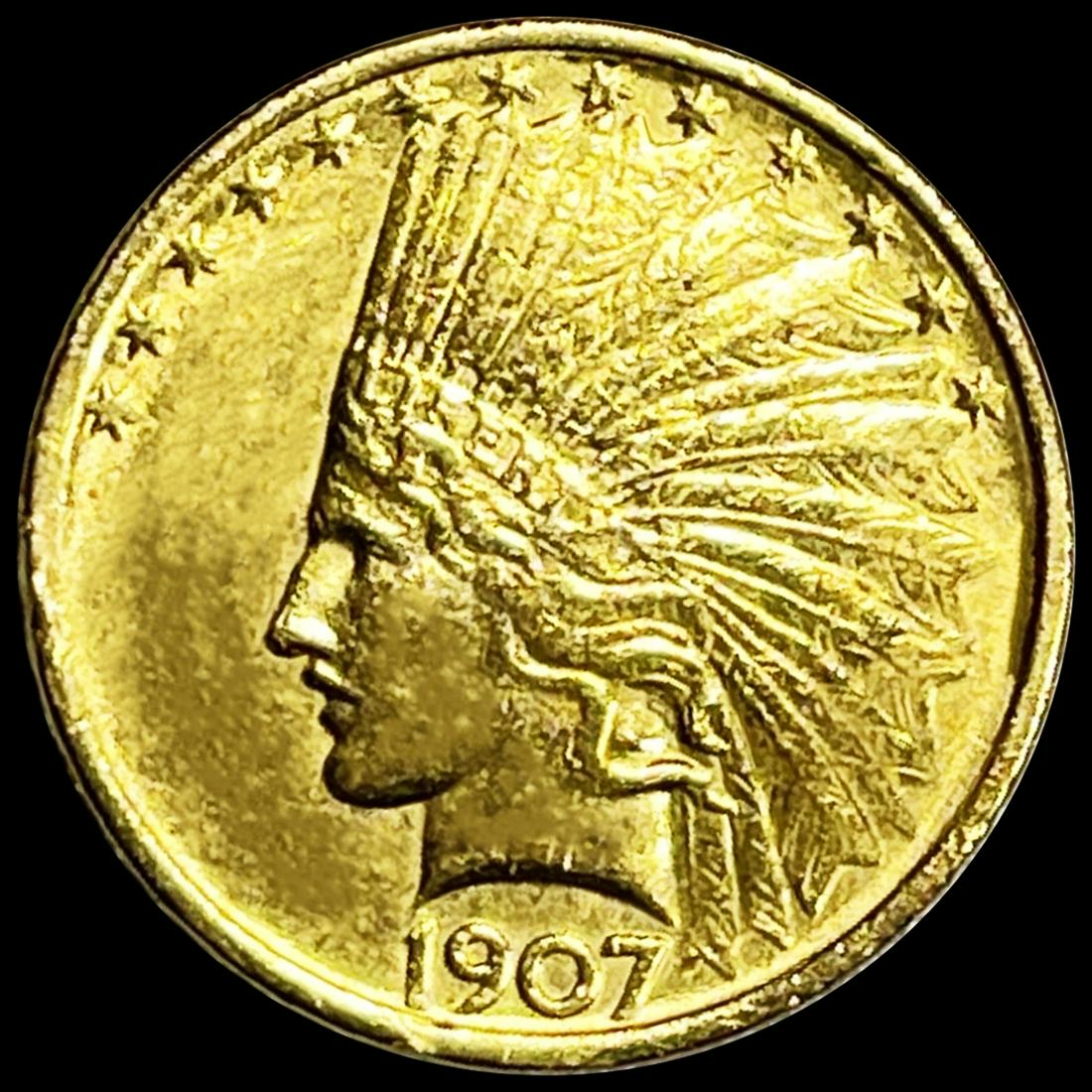 1907 $10 Gold Eagle CLOSELY UNCIRCULATED (1 of 2)