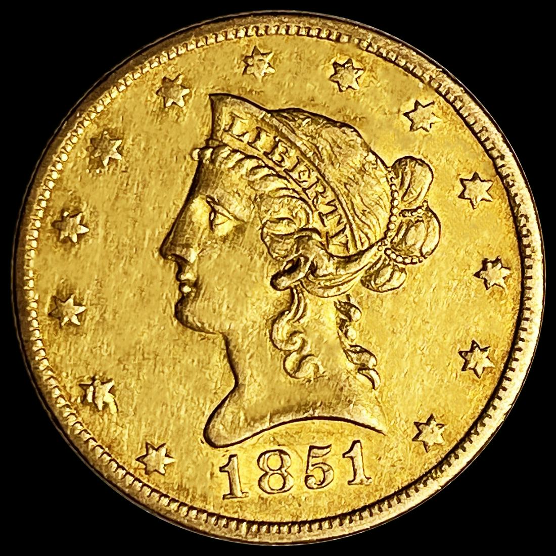 1851-O $10 Gold Eagle CLOSELY UNCIRCULATED (1 of 2)