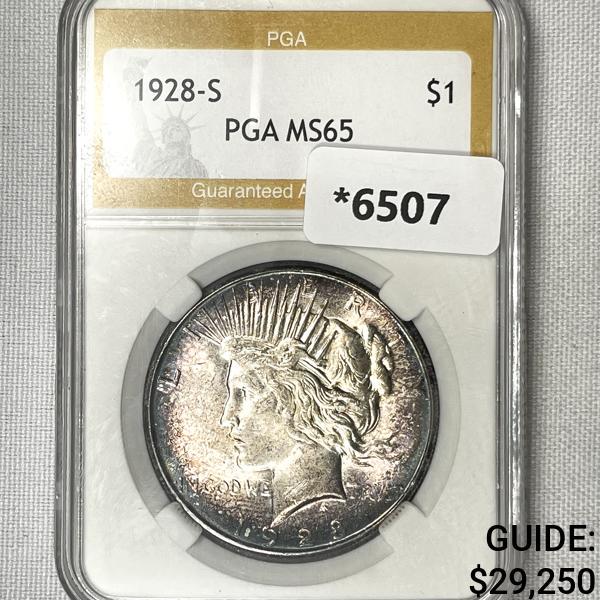1928-S Silver Peace Dollar PGA-MS65 (1 of 2)