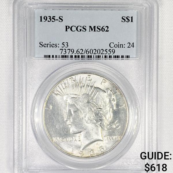 1935-S Silver Peace Dollar PCGS-MS62 (1 of 2)