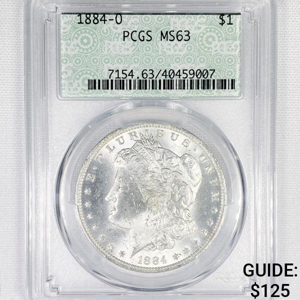 1884-O Morgan Silver Dollar PCGS-MS63 (1 of 2)