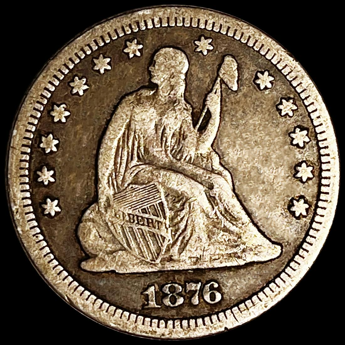 1876-CC Seated Liberty Quarter LIGHTLY CIRCULATED (1 of 2)