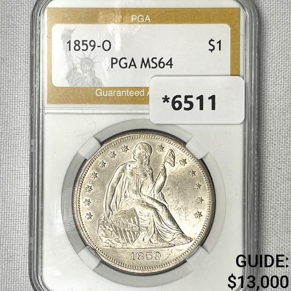 1859-O Seated Liberty Dollar PGA-MS64 (1 of 2)