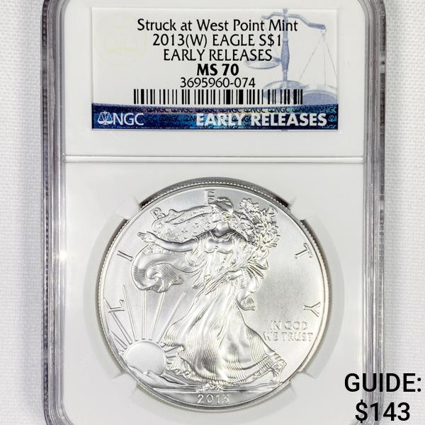 2013-W Silver Eagle NGC-MS70 Early Releases (1 of 2)
