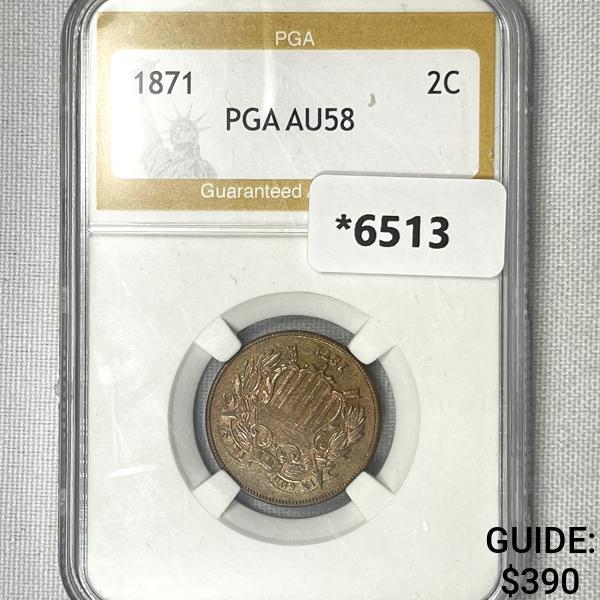 1871 Two Cent Piece PGA-AU58 (1 of 2)