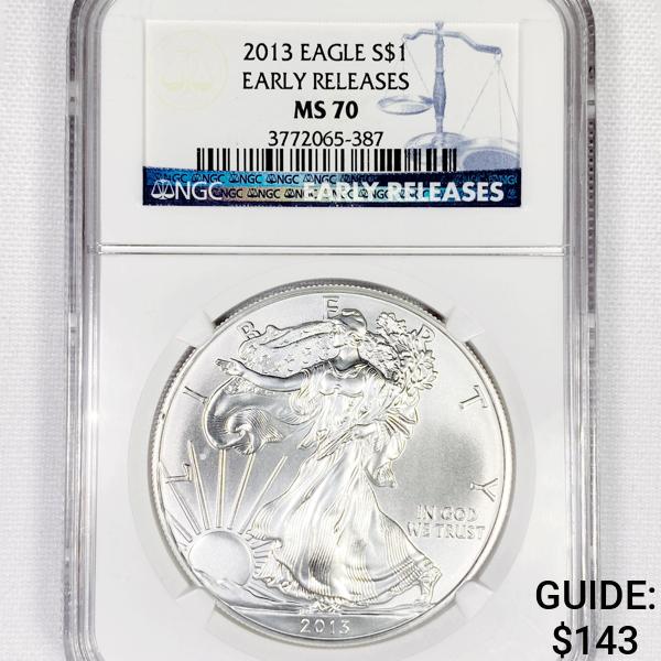 2013-W Silver Eagle NGC-MS70 Early Releases (1 of 2)