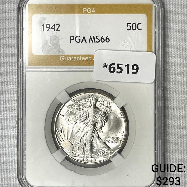 1942 Walking Liberty Half Dollar PGA-MS66 (1 of 2)
