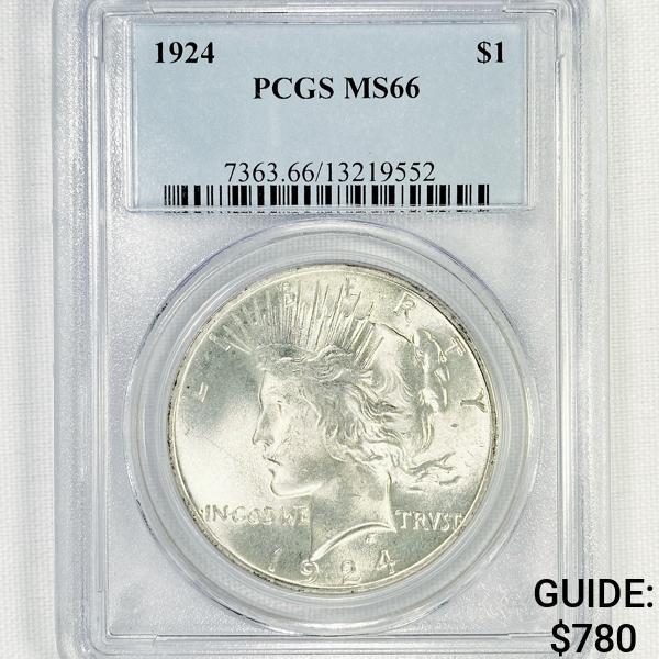 1924 Silver Peace Dollar PCGS-MS66 (1 of 2)