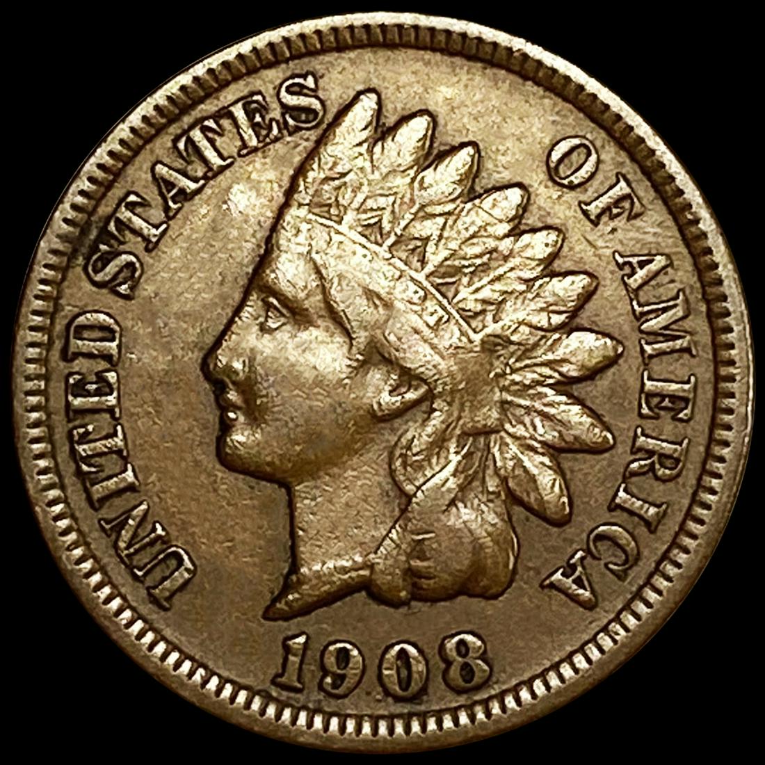 1908-S Indian Head Cent CLOSELY UNCIRCULATED (1 of 2)