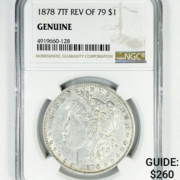 1878 7TF Morgan Silver Dollar NGC-MS60 Rev of 79 (1 of 2)