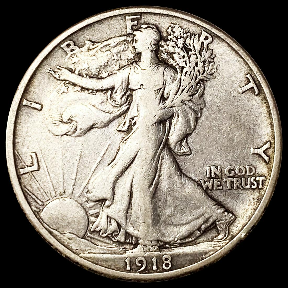1918-D Walking Liberty Half Dollar LIGHTLY (1 of 2)