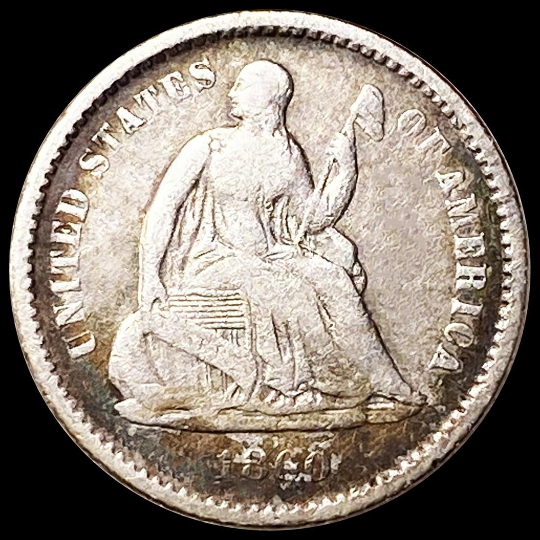 1860-O Seated Liberty Half Dime LIGHTLY (1 of 2)