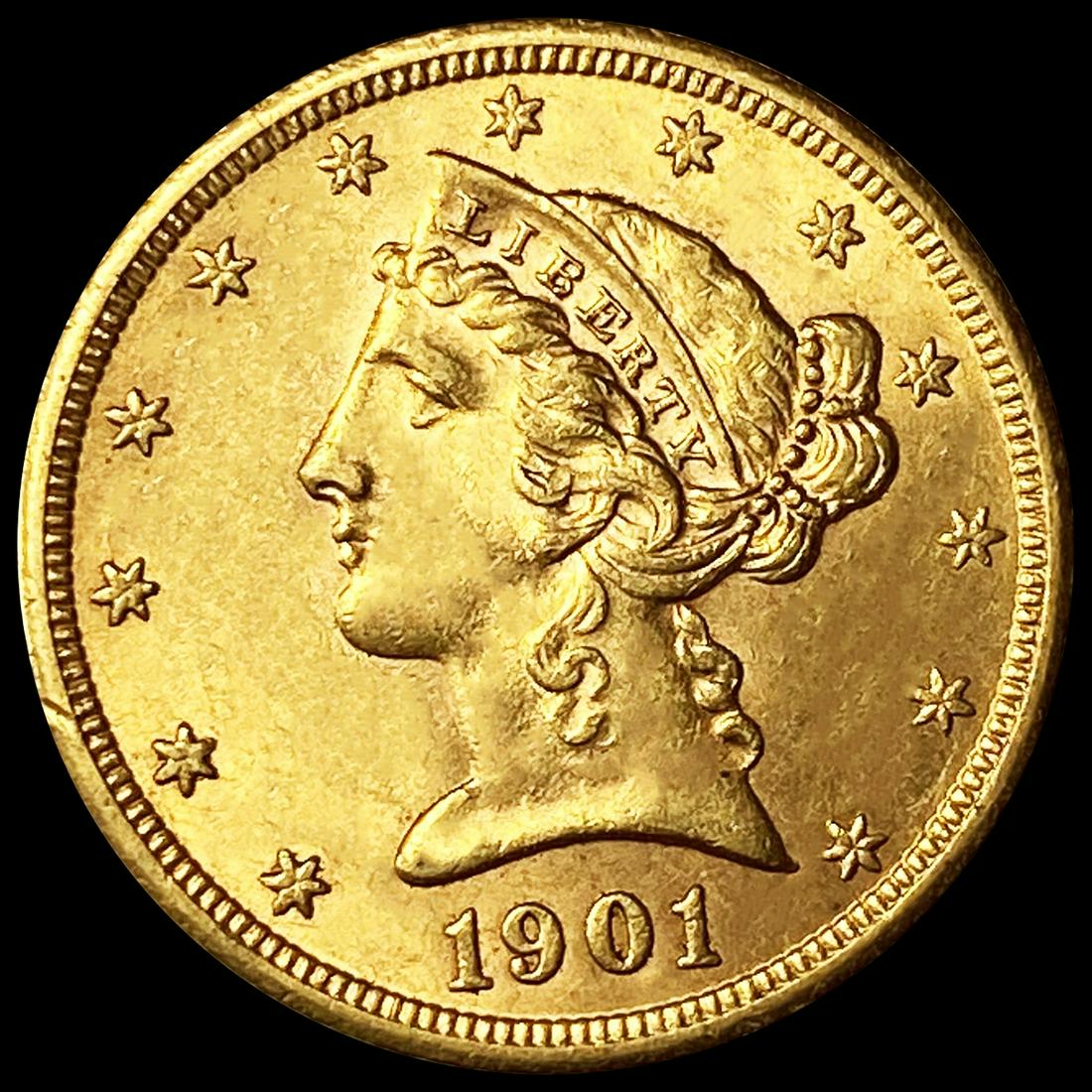 1901-S $5 Gold Half Eagle UNCIRCULATED (1 of 2)