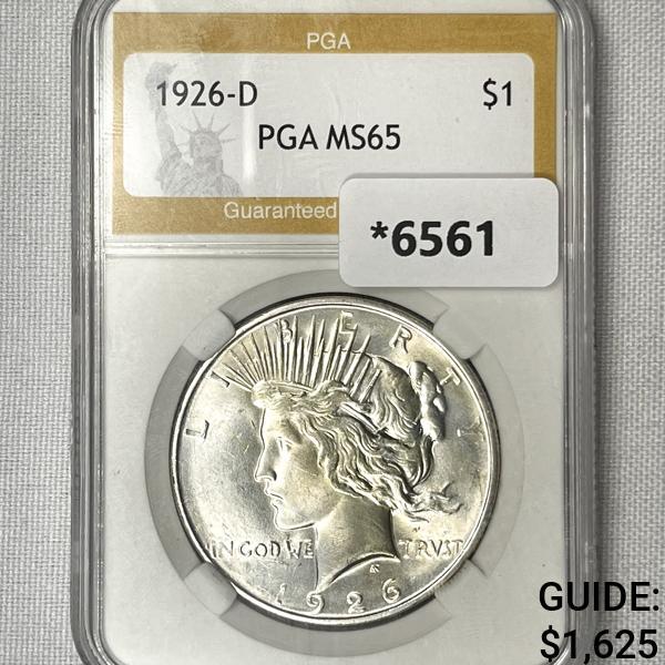 1926-D Silver Peace Dollar PGA-MS65 (1 of 2)