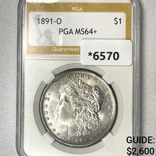 1891-O Morgan Silver Dollar PGA-MS64+ (1 of 2)