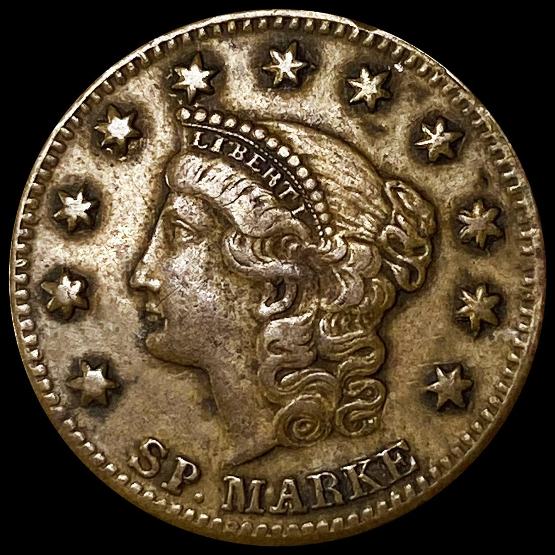 German Spiel Marke Liberty ABOUT UNCIRCULATED (1 of 2)