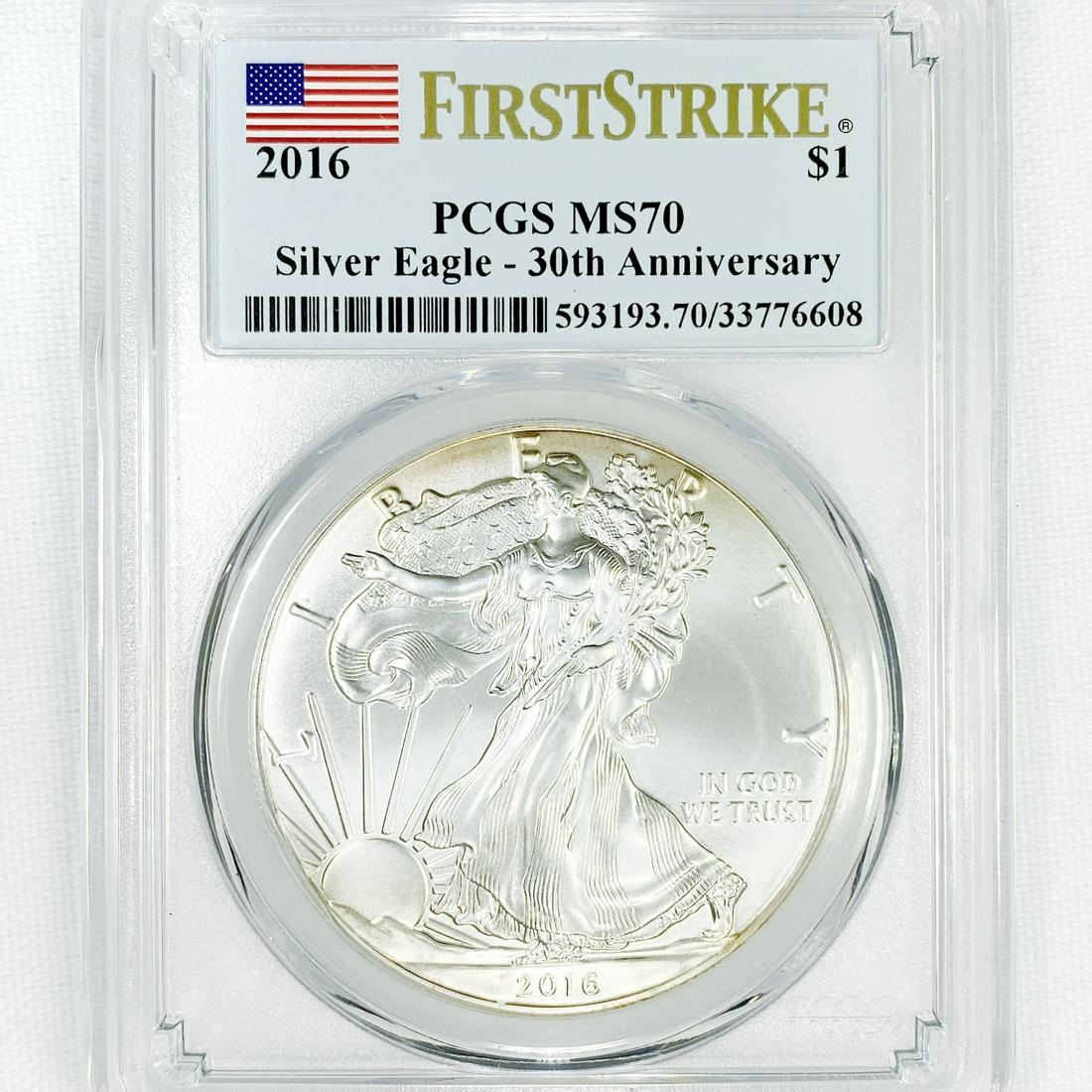 2016 Silver Eagle PCGS-MS70 30th Anniv. (1 of 2)