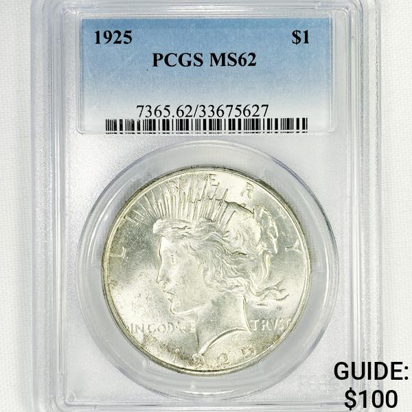 1925 Silver Peace Dollar PCGS-MS62 (1 of 2)