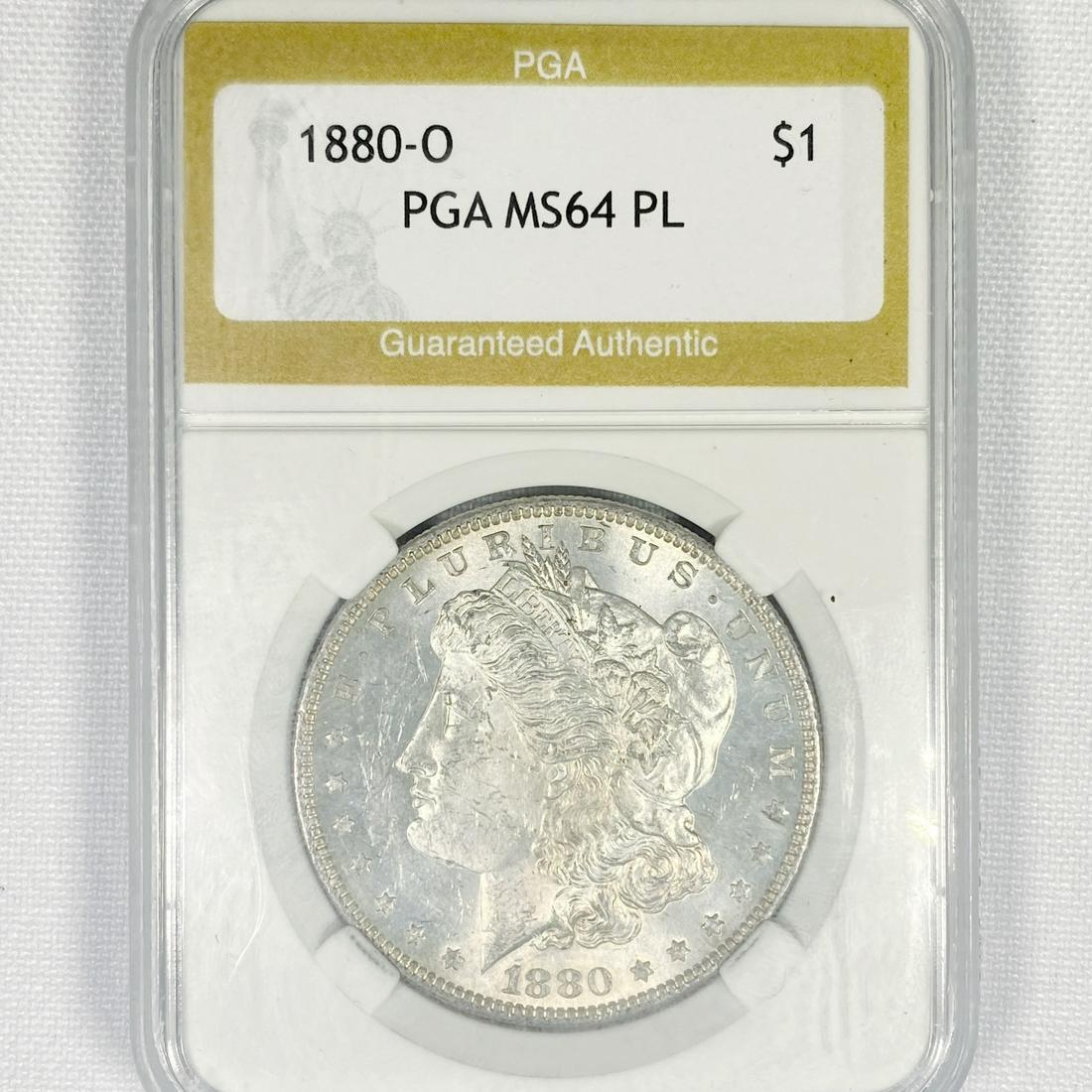 1880-O Morgan Silver Dollar PGA-MS64 PL (1 of 2)