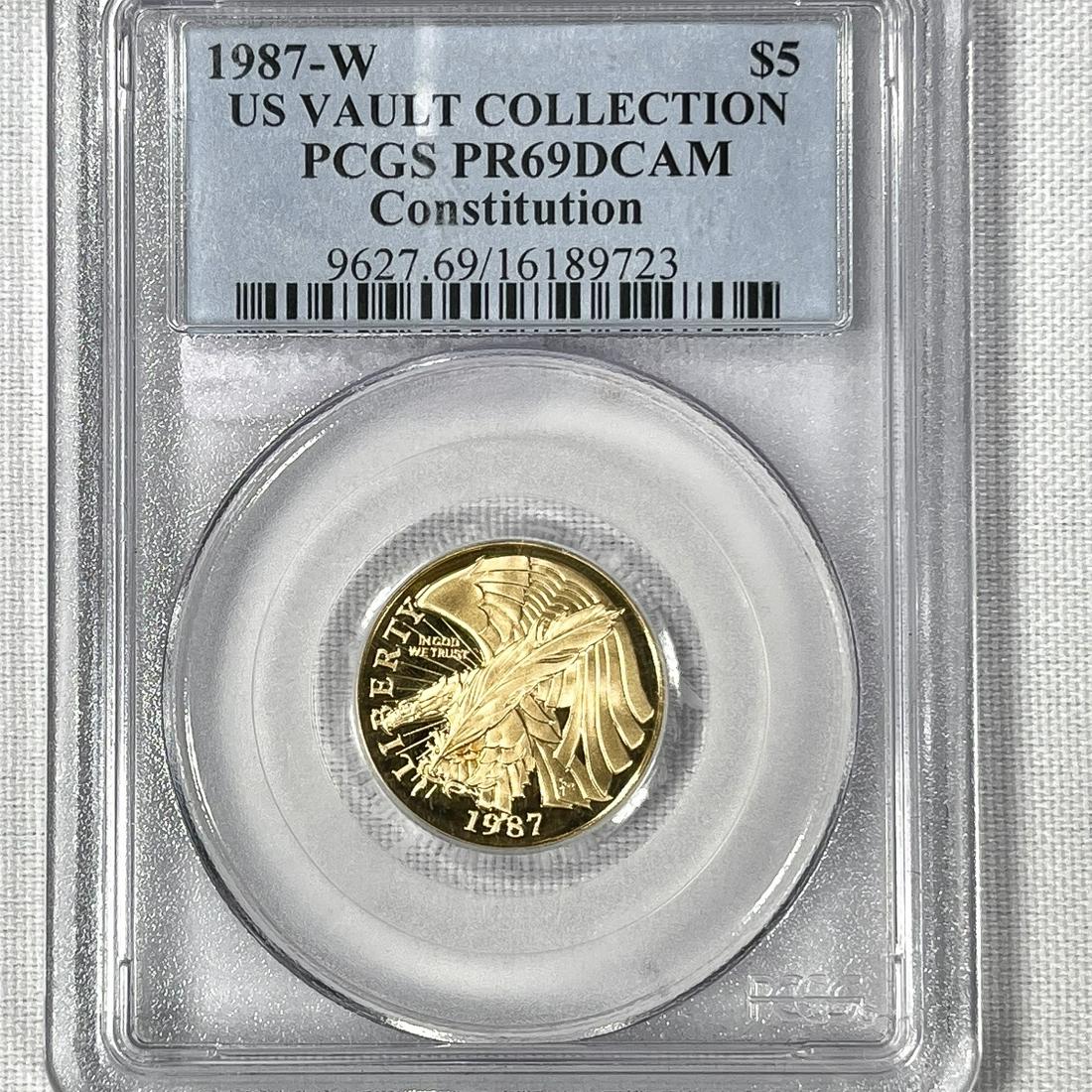 1987-W $5 1/10 oz American Gold Eagle PCGS-PR69 (1 of 2)
