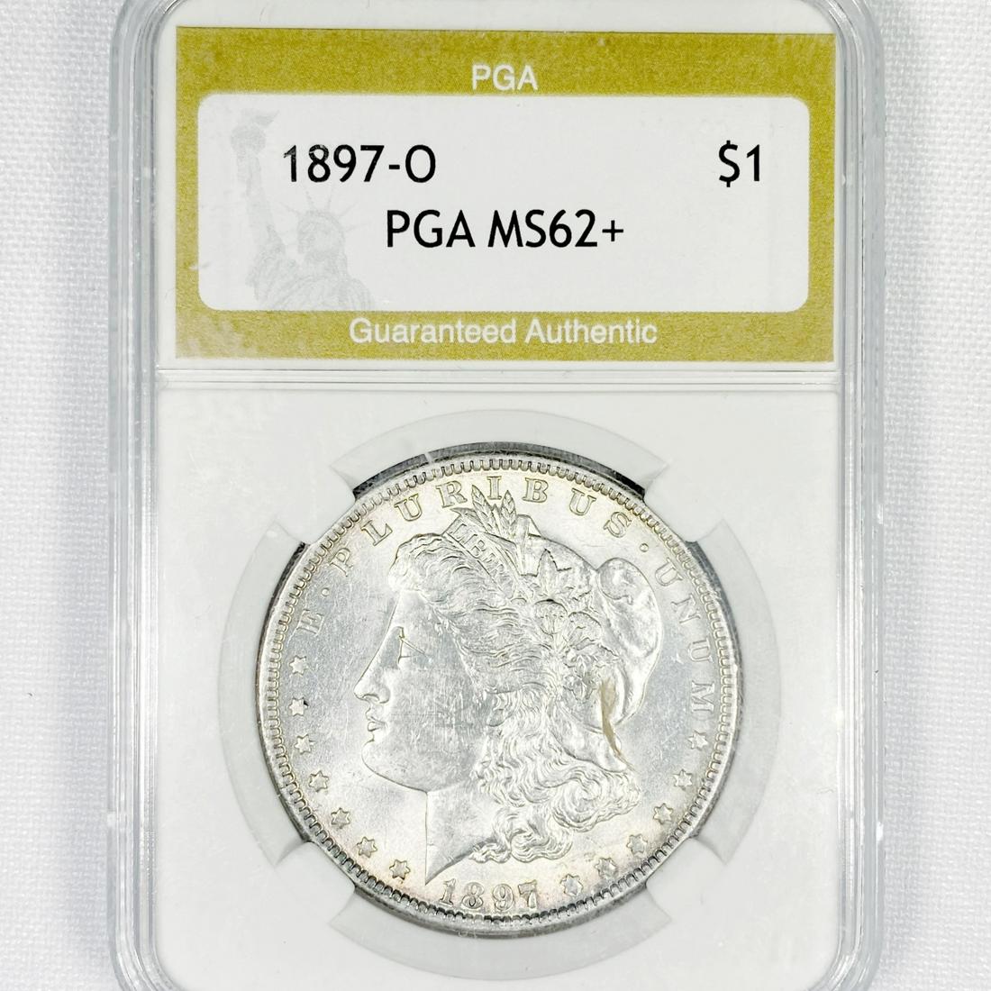 1897-O Morgan Silver Dollar PGA-MS62+ (1 of 2)