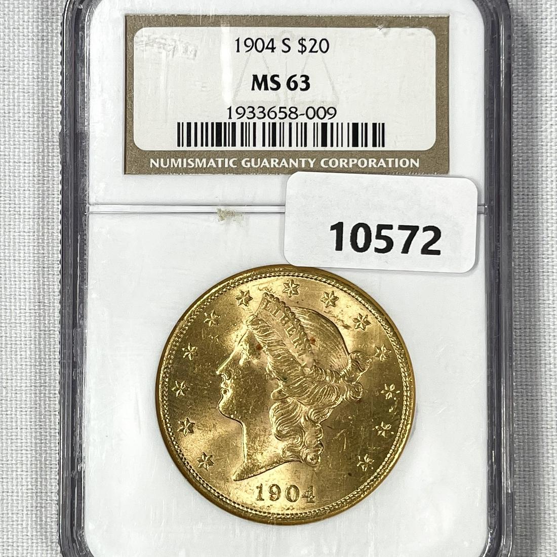 1904-S $20 Gold Double Eagle NGC-MS63 (1 of 2)