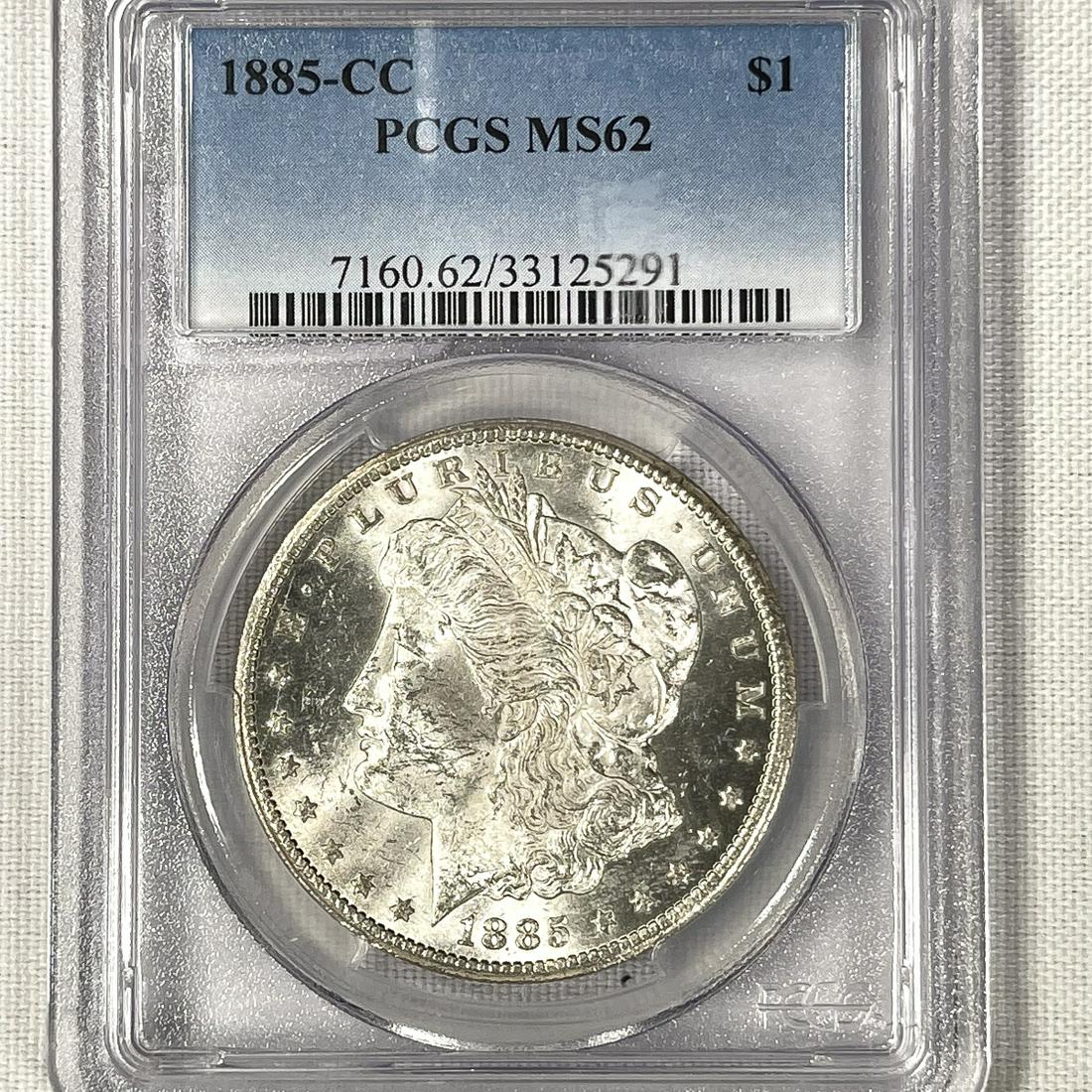 1885-CC Morgan Silver Dollar PCGS-MS62 (1 of 2)