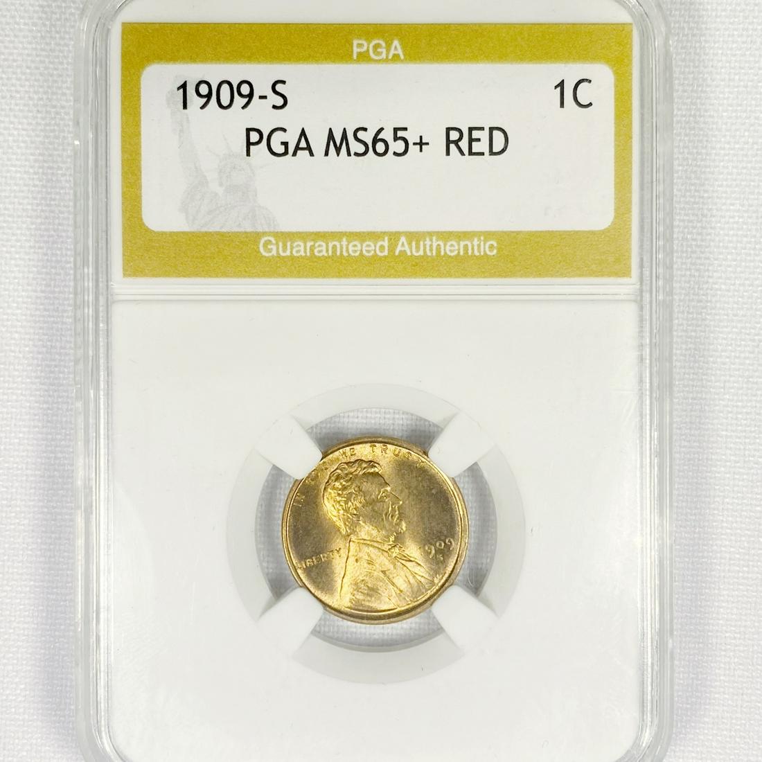 1909-S Wheat Cent PGA-MS65+ RED (1 of 2)