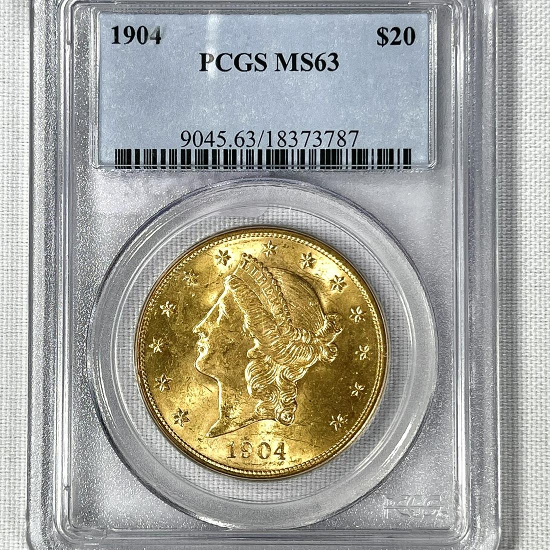 1904 $20 Gold Double Eagle PCGS-MS63 (1 of 2)