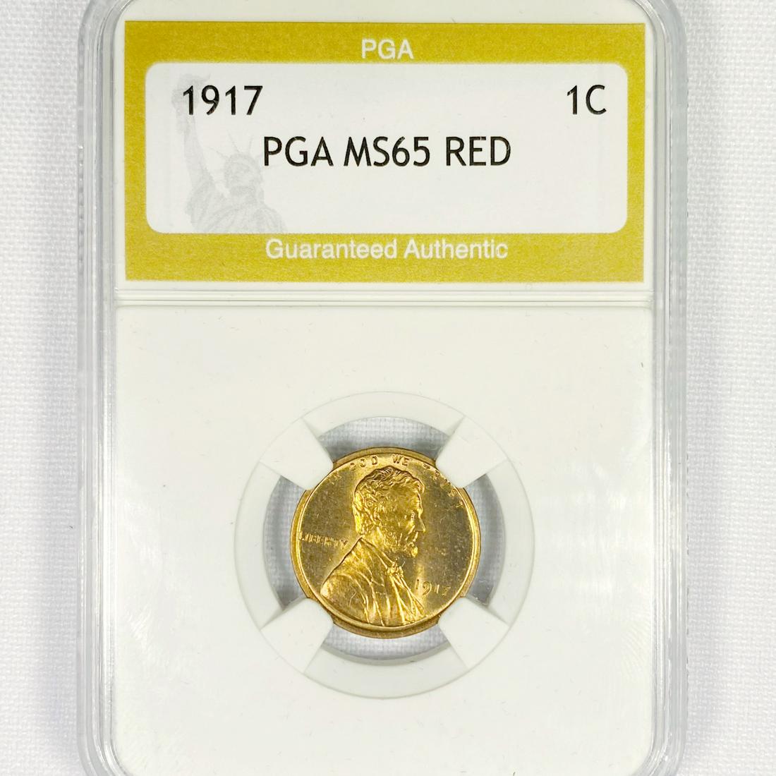 1917 Wheat Cent PGA-MS65 RED (1 of 2)